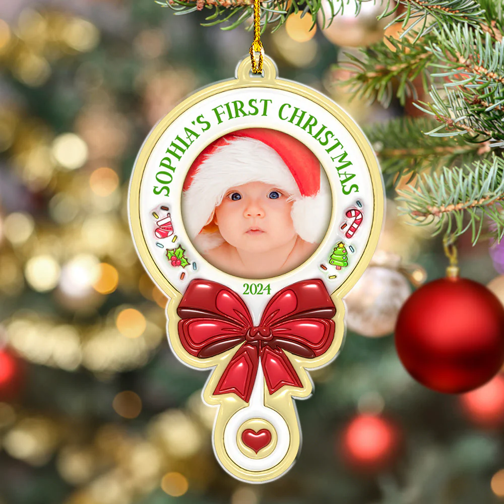 Lovely Baby - Personalized Custom 3D Inflated Effect Acrylic Ornament - Image 5