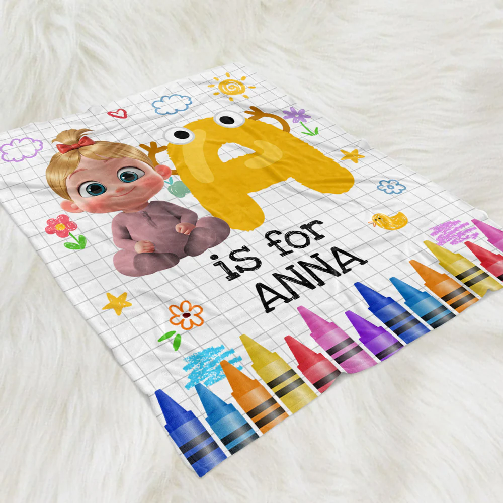 Lovely Baby - Personalized Custom Fleece Blanket - Image 5