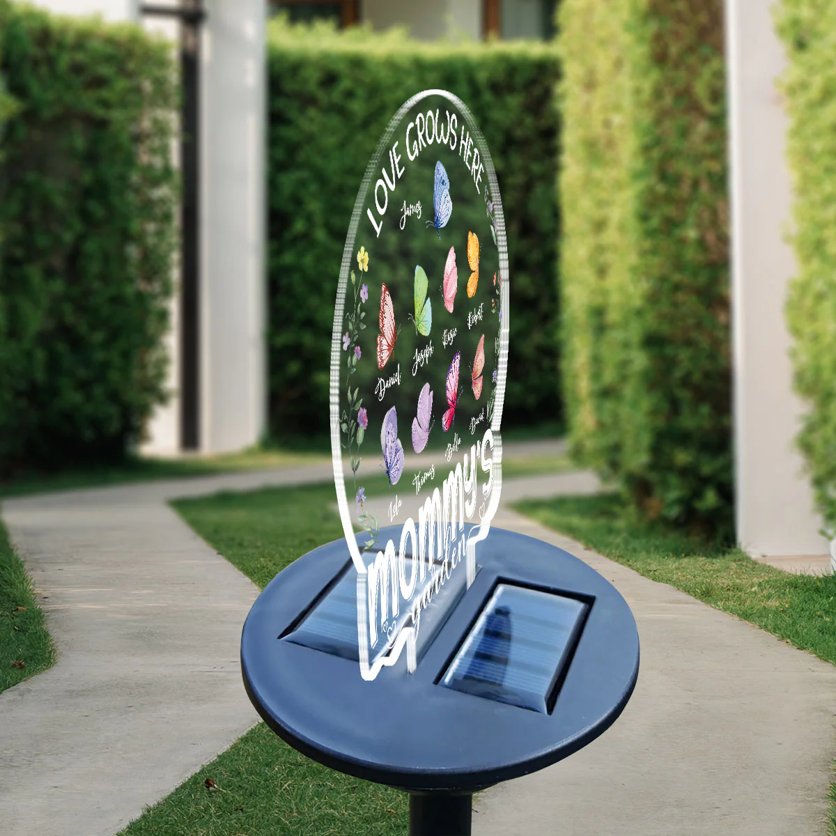 Lovely Butterfly Of Grandma - Personalized Custom Solar Light - Image 4