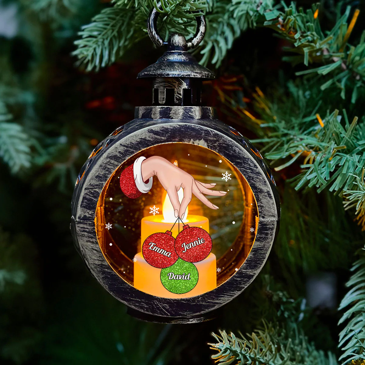 Lovely Christmas Version 2- Personalized Custom Christmas Lantern - Image 2