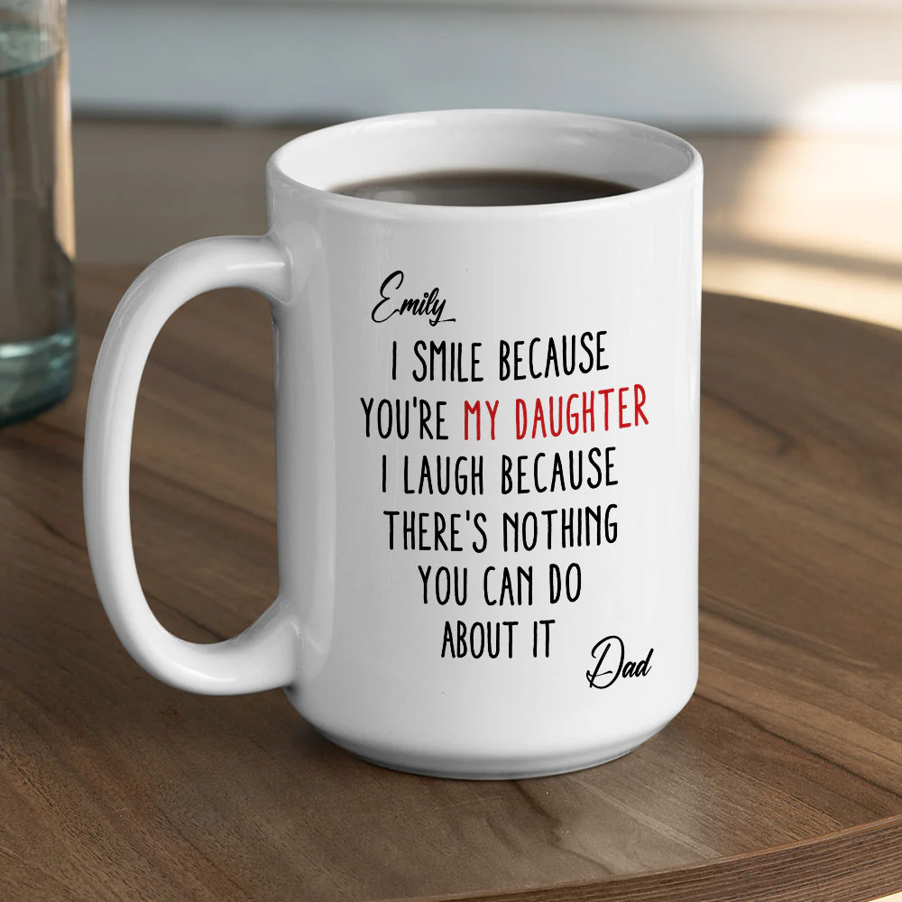 Lovely Daughter - Personalized Custom Coffee Mug - Image 3