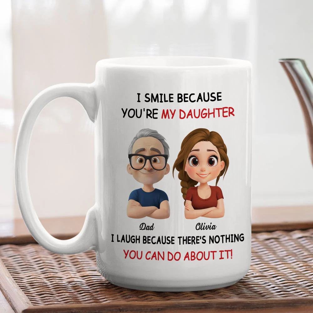 Lovely Daughter - Personalized Custom Coffee Mug - Image 2