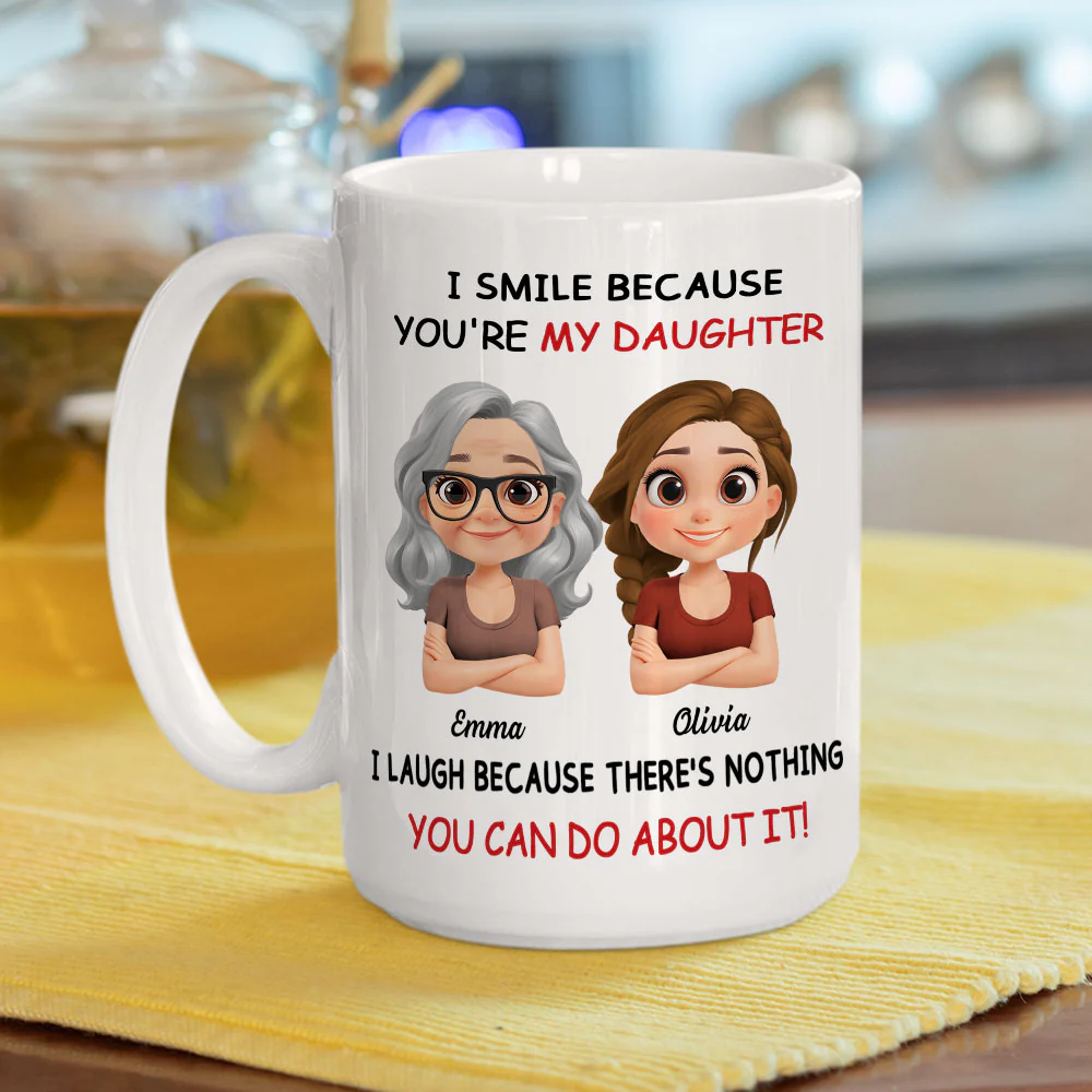 Lovely Daughter - Personalized Custom Coffee Mug - Image 4