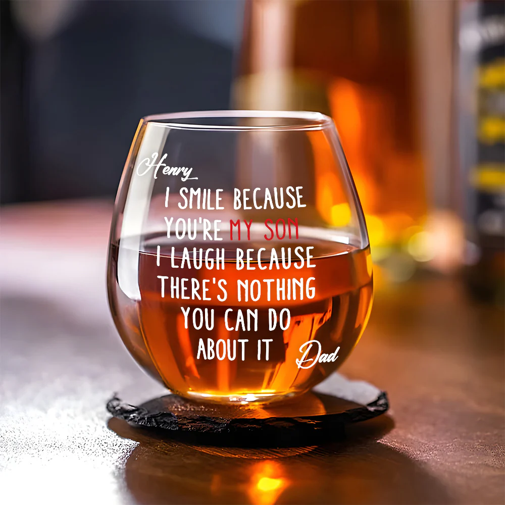 Lovely Daughter - Personalized Custom Wine Glass - Image 2