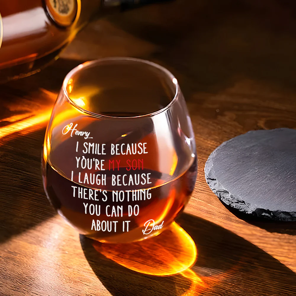 Lovely Daughter - Personalized Custom Wine Glass - Image 3