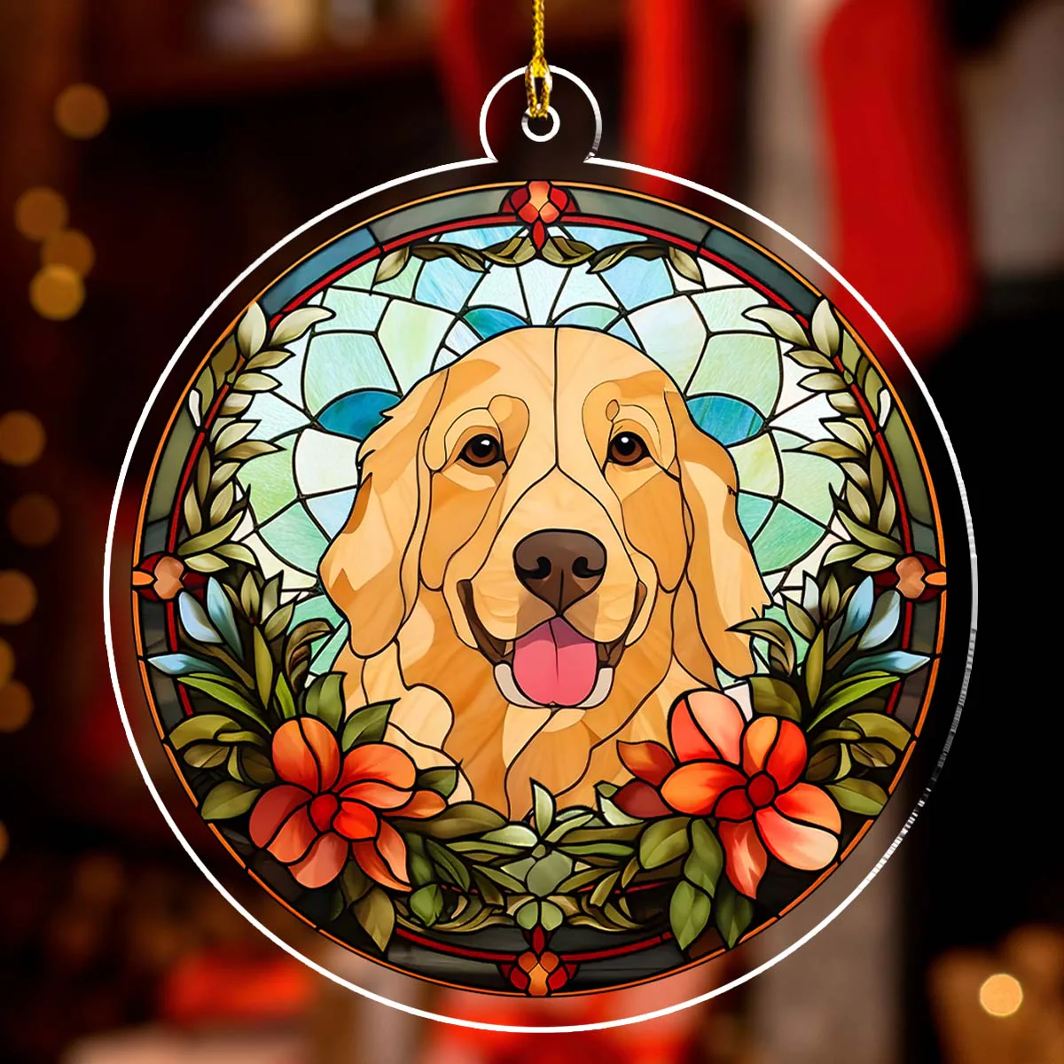 Lovely Dog - Personalized Custom Acrylic Ornament - Image 2