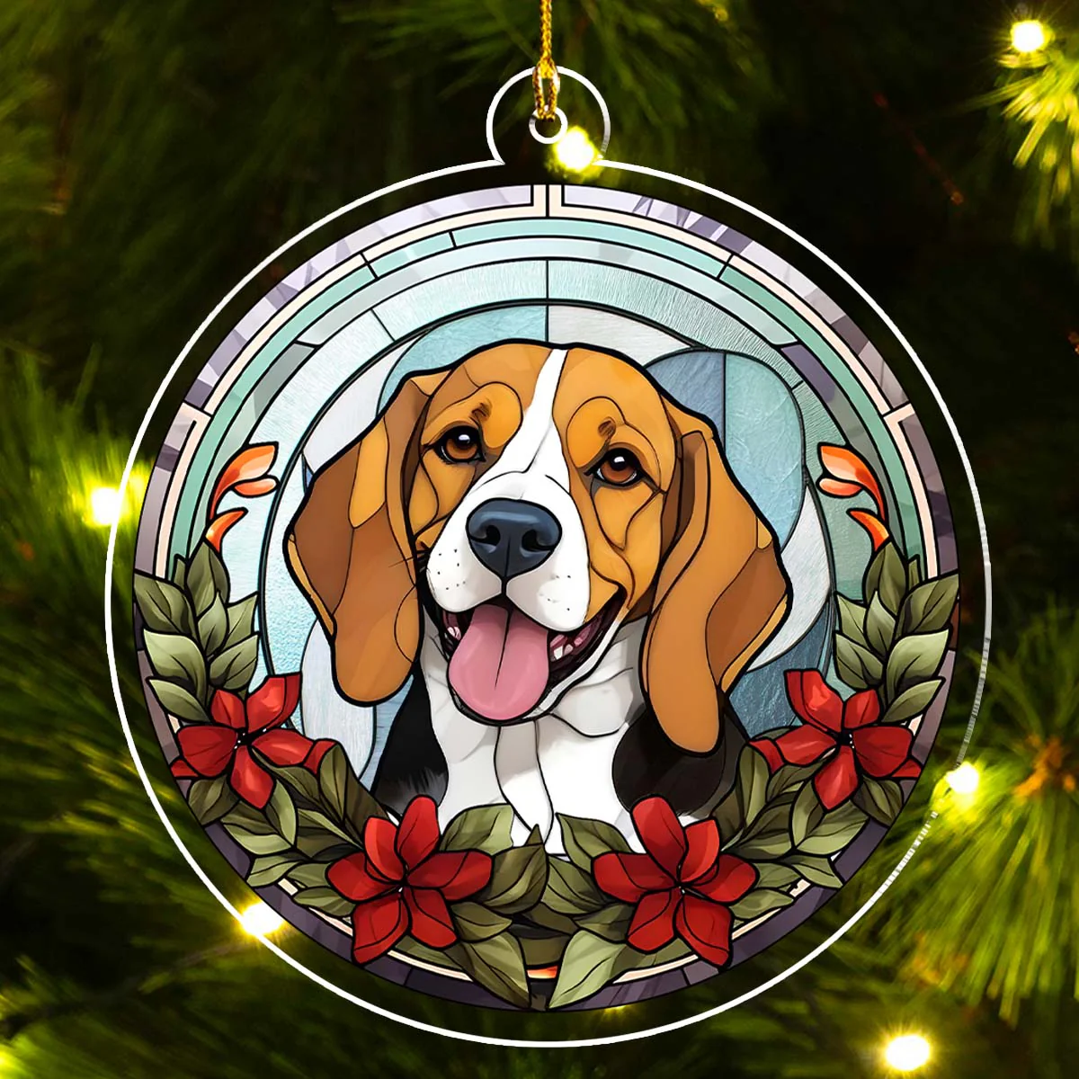 Lovely Dog - Personalized Custom Acrylic Ornament - Image 4