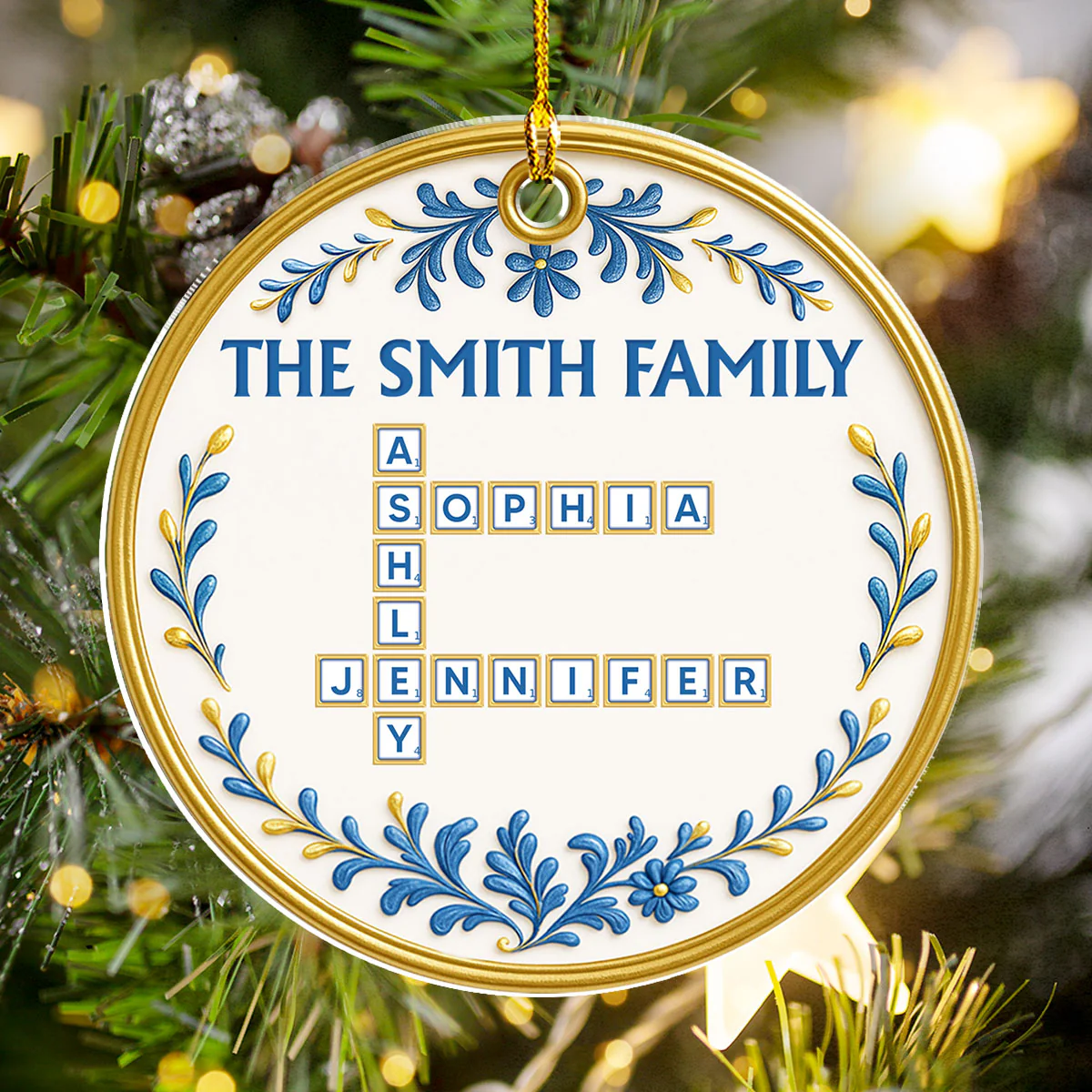 Lovely Family - Personalized Custom Acrylic Ornament - Image 2