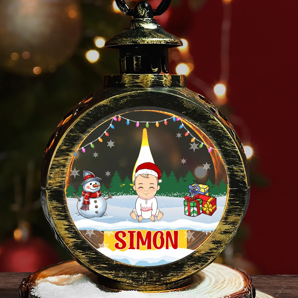Lovely Family - Personalized Custom Christmas Lantern - Image 5
