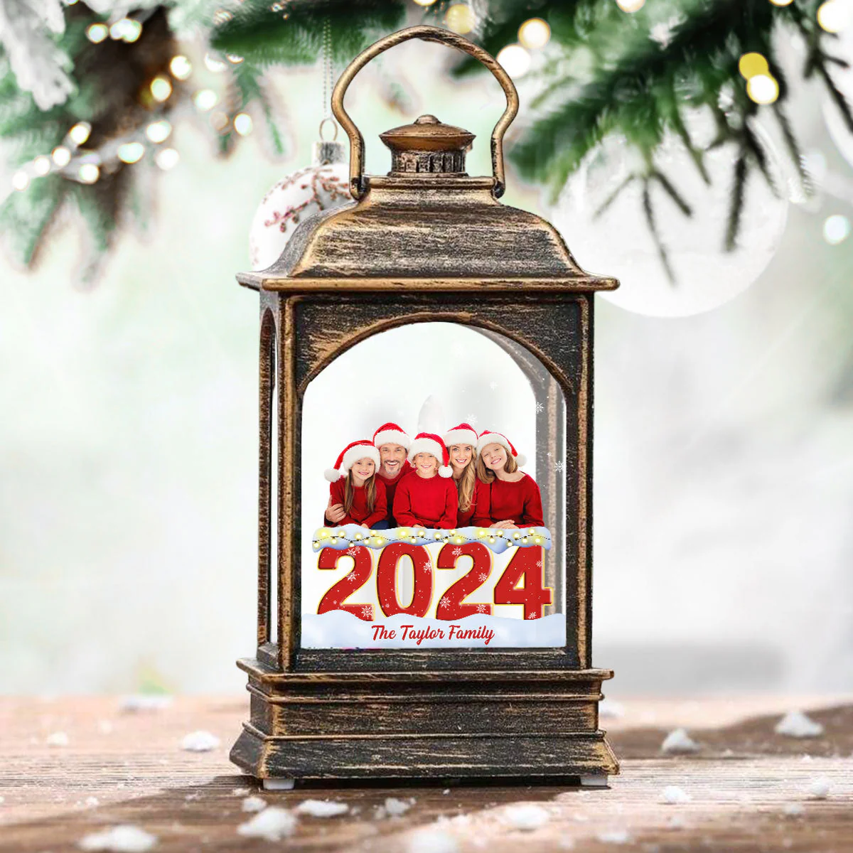 Lovely Family - Personalized Custom Christmas Wind Lamp - Image 3