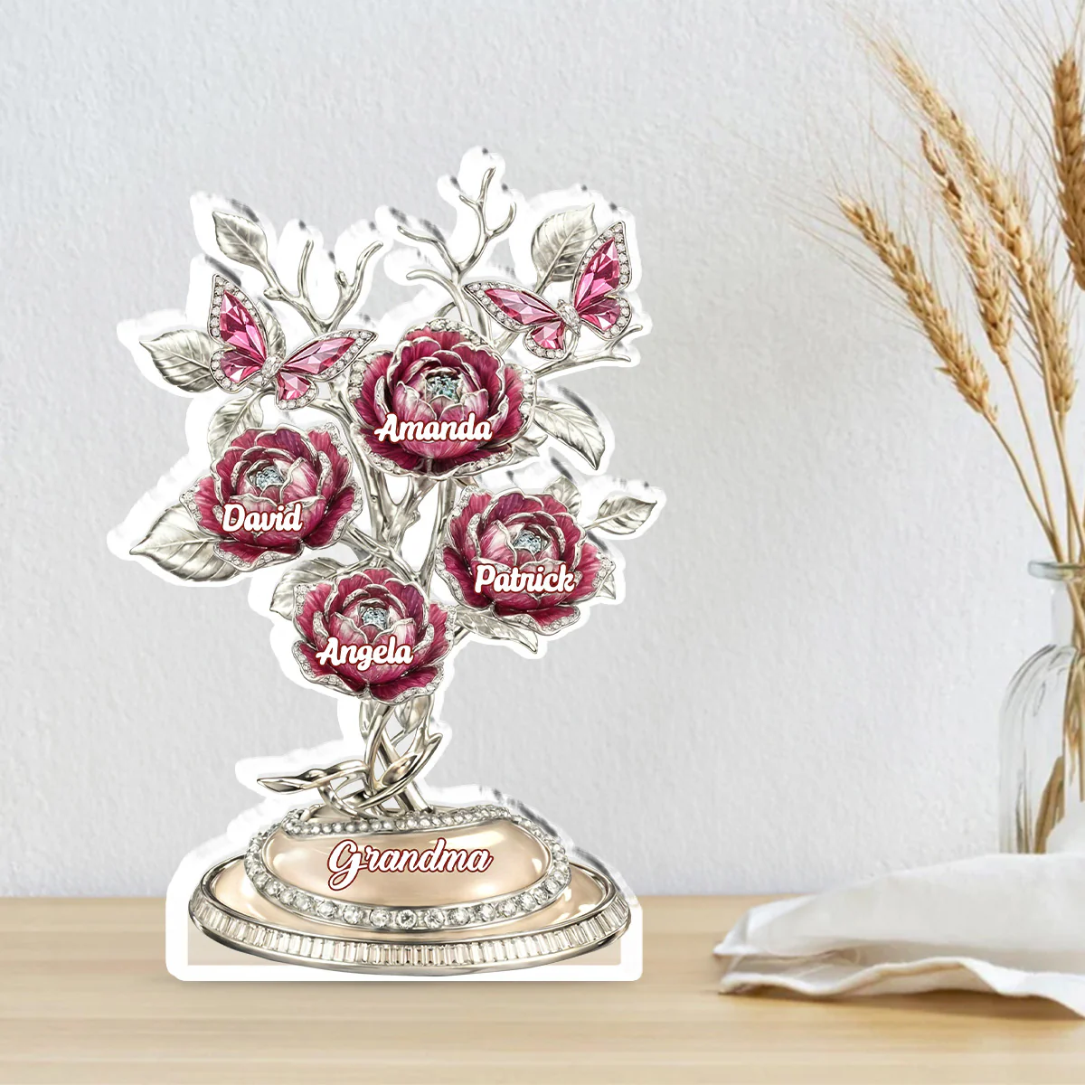 Lovely Flowers - Personalized Custom Acrylic Plaque - Image 4