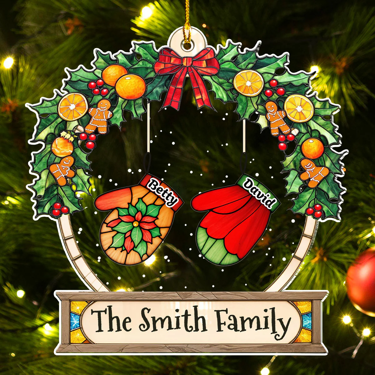 Lovely Gloves Hanging - Personalized Custom Acrylic Ornament - Image 4