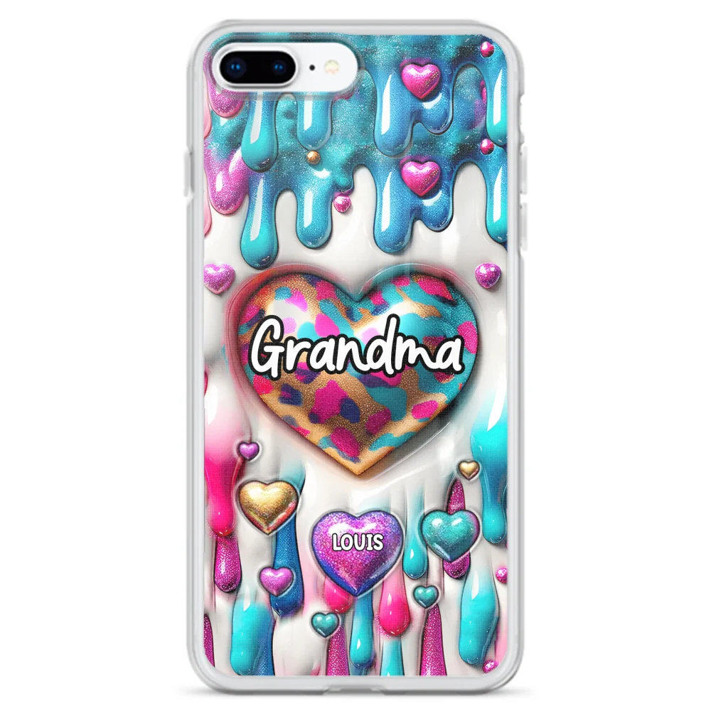 Lovely Grandkids - Personalized Custom 3D Inflated Effect Phone Case - Image 2