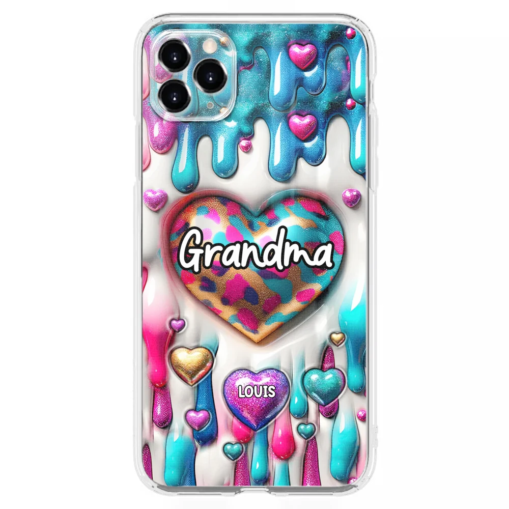 Lovely Grandkids - Personalized Custom 3D Inflated Effect Phone Case - Image 4