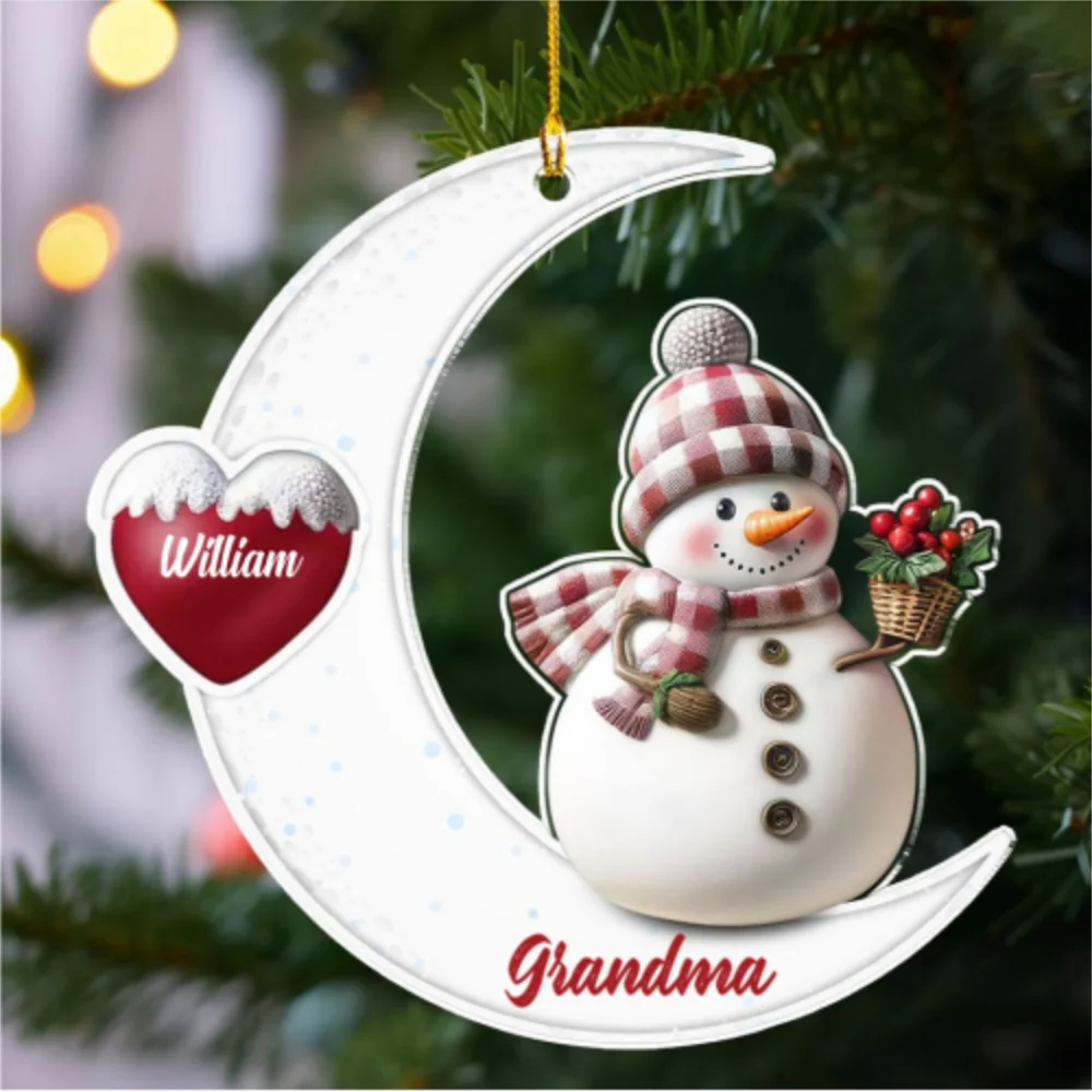Lovely Grandma 2 - Personalized Custom Acrylic Ornament - Image 5