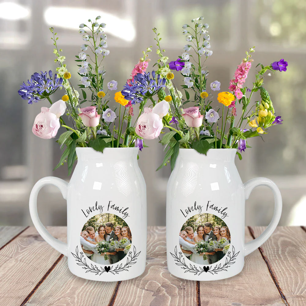 Lovely Grandma Nana Nini - Personalized Custom Home Decor Flower Vase - Image 2