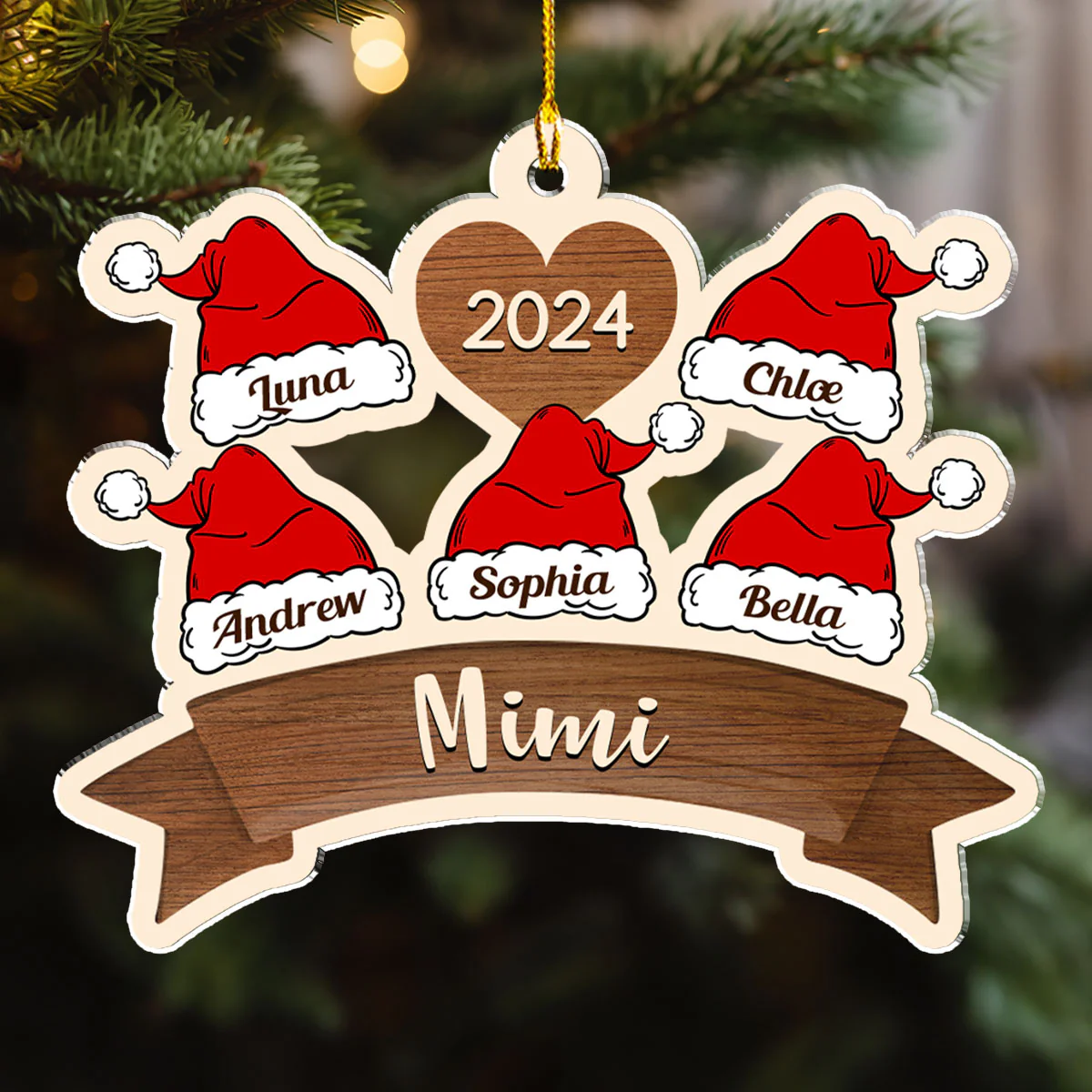 Lovely Grandma - Personalized Custom Acrylic Ornament - Image 2