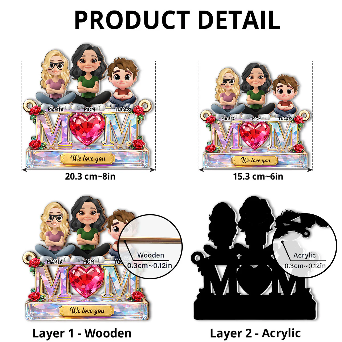 Lovely Mom - Personalized Custom Suncatcher - Image 5