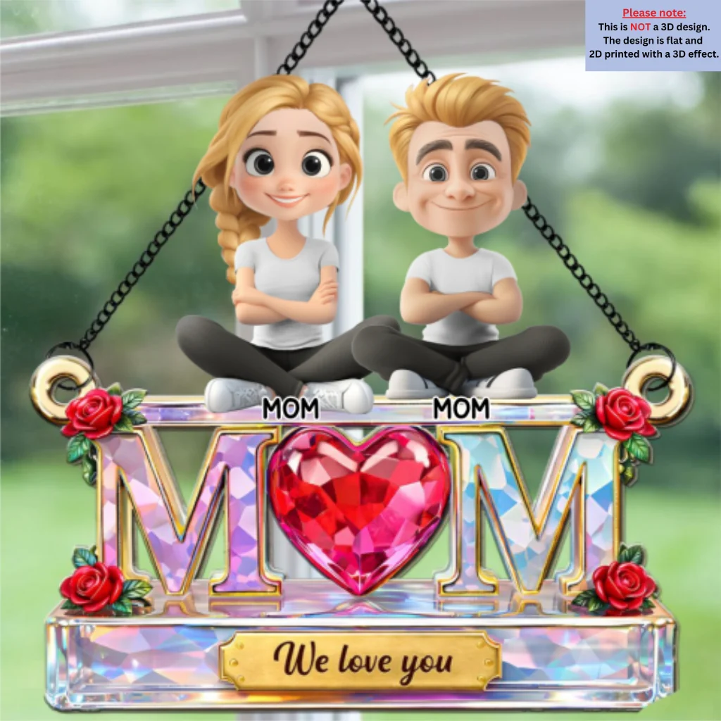Lovely Mom - Personalized Custom Suncatcher - Image 6
