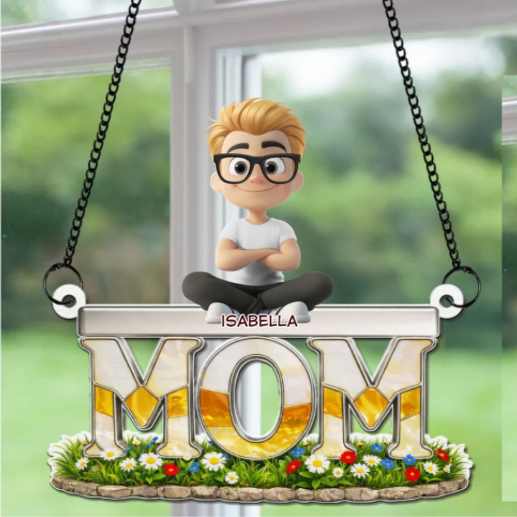Lovely Mom - Personalized Custom Suncatcher - Image 5