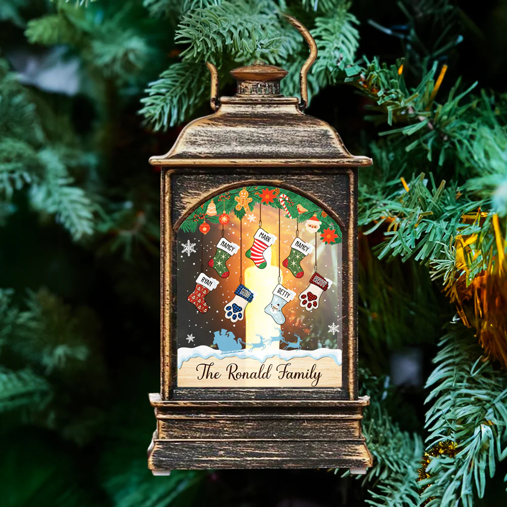 Lovely Stocking - Personalized Custom Christmas Wind Lamp - Image 3