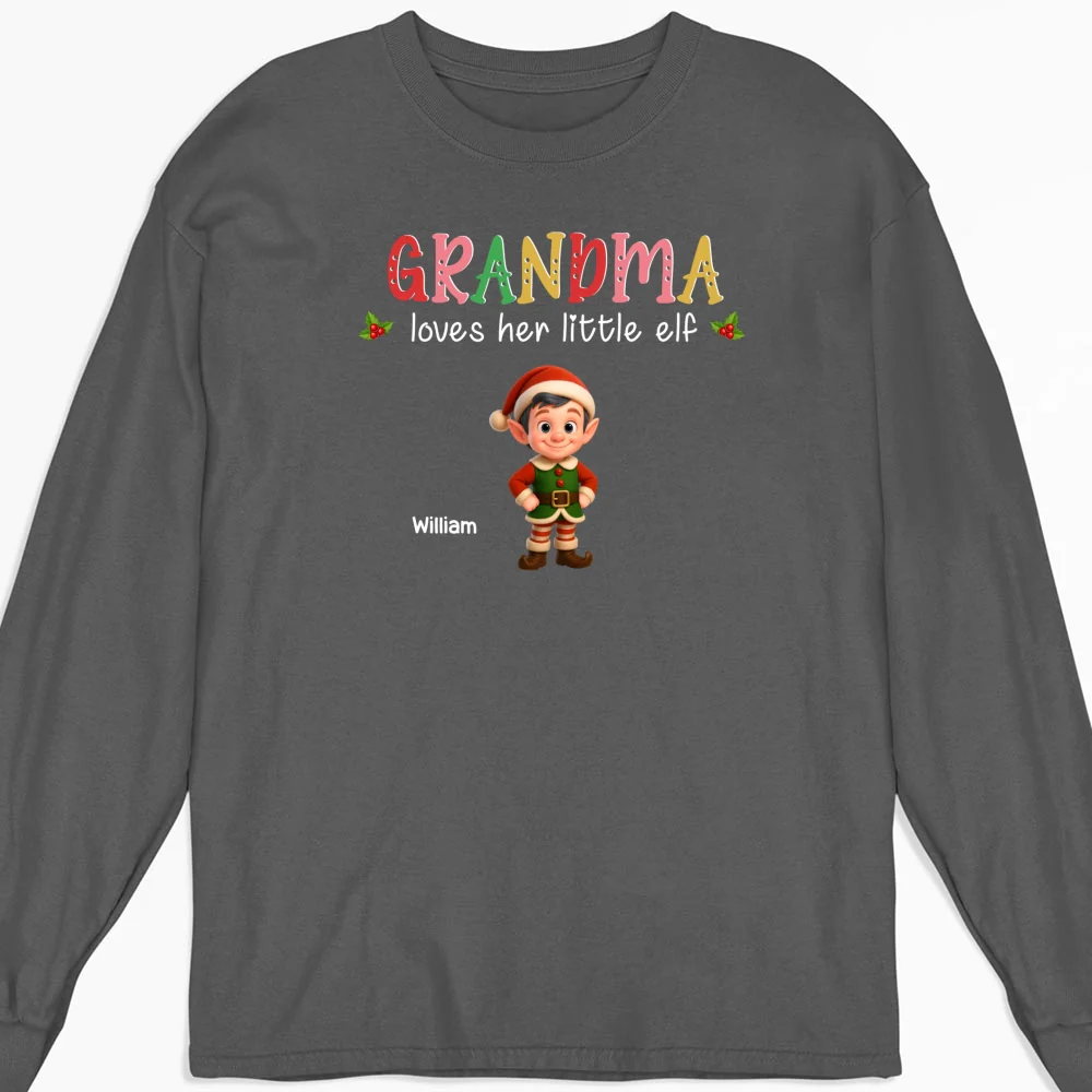 Loves Her Little Elves - Personalized Custom Shirt - Image 11