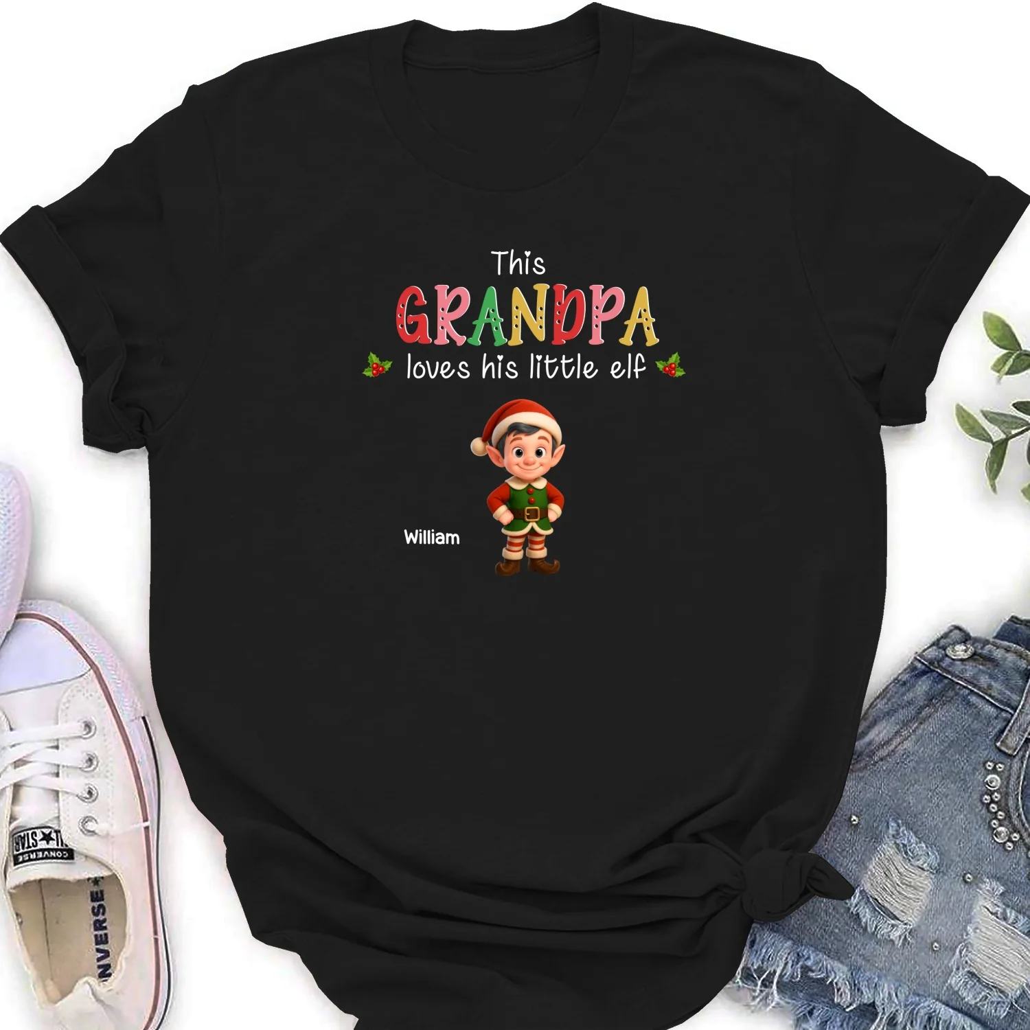 Loves His Little Elves - Personalized Custom Shirt - Image 19