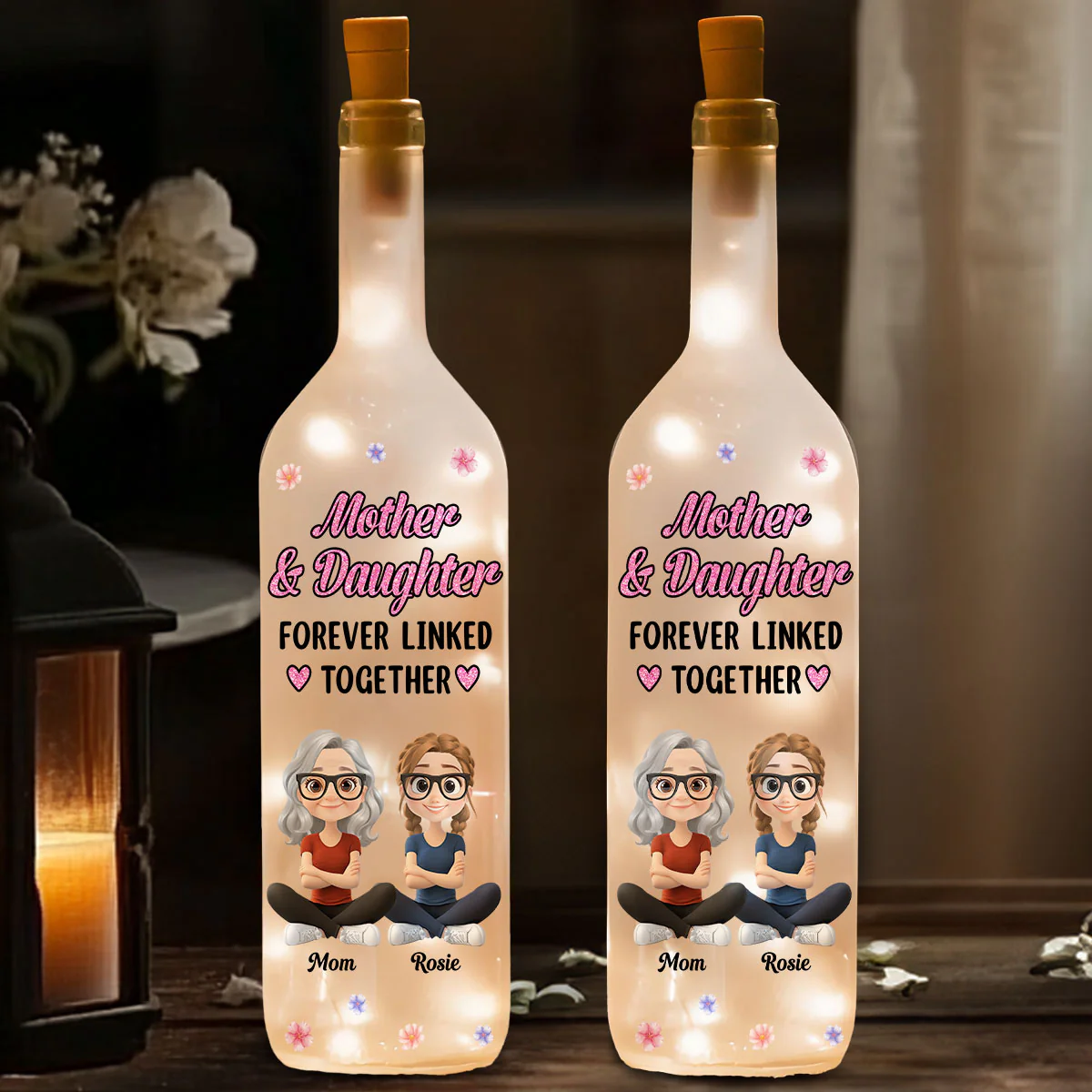 Loving Gift For Mommy - Personalized Custom Bottle Lamp - Image 3