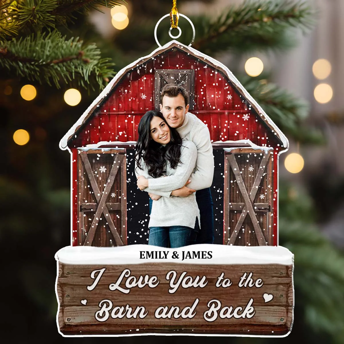 Loving Season - Personalized Custom Acrylic Ornament - Image 3