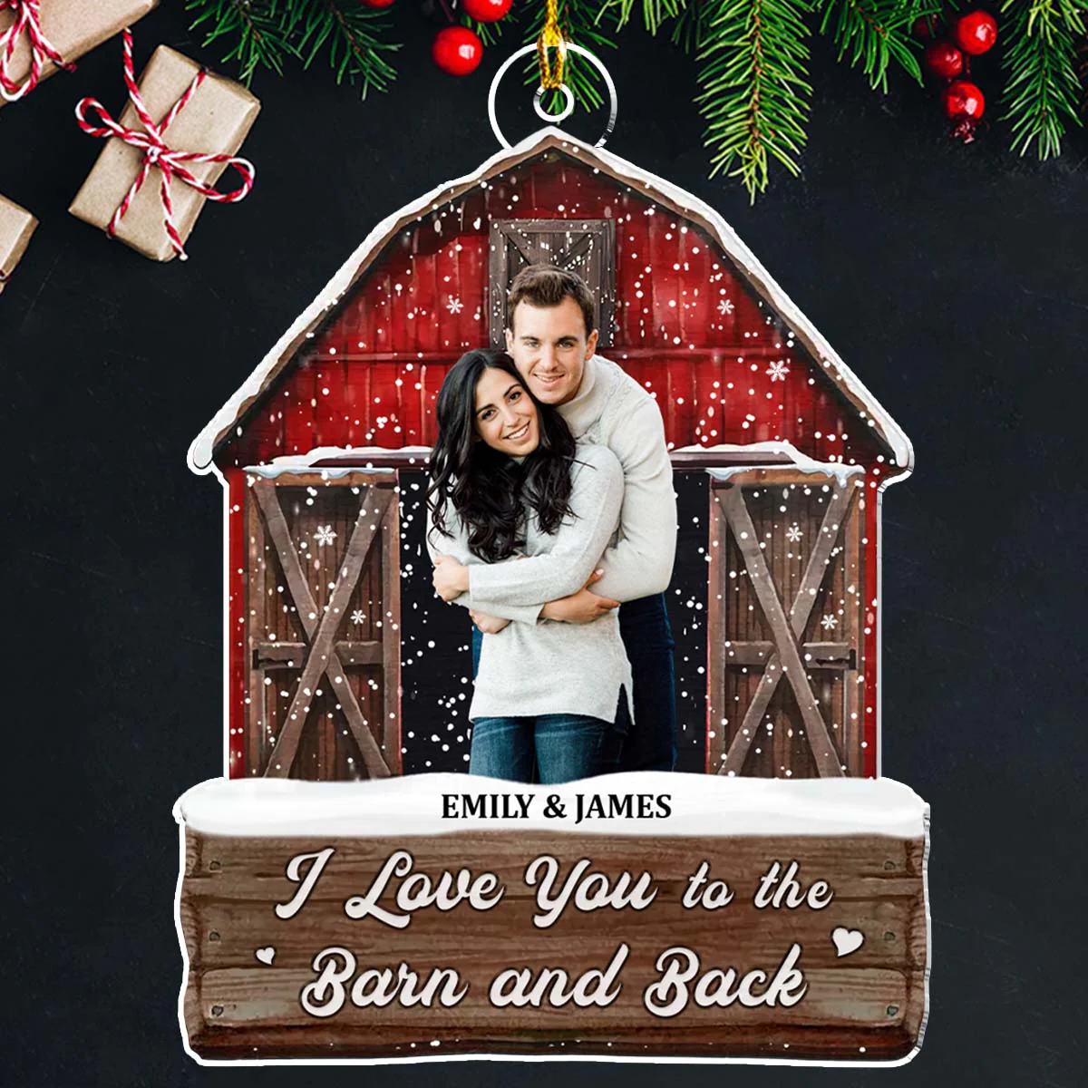 Loving Season - Personalized Custom Acrylic Ornament - Image 4