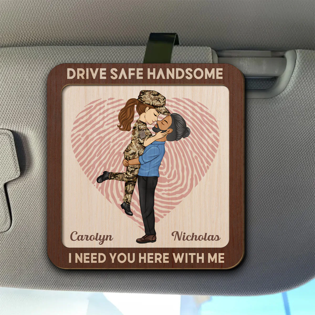 Loving You - Personalized Custom Car Visor Clip - Image 4