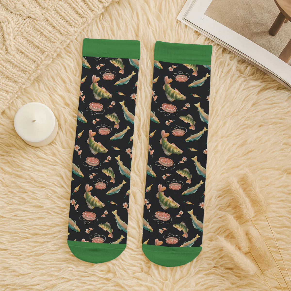 Lucky Fisherman - Personalized Custom Crew Socks - Image 5