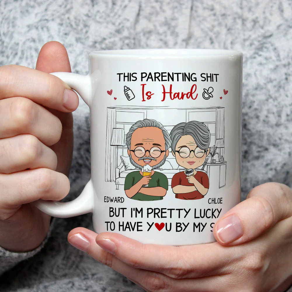 Lucky To Have You By My Side - Personalized Custom Coffee Mug - Image 3