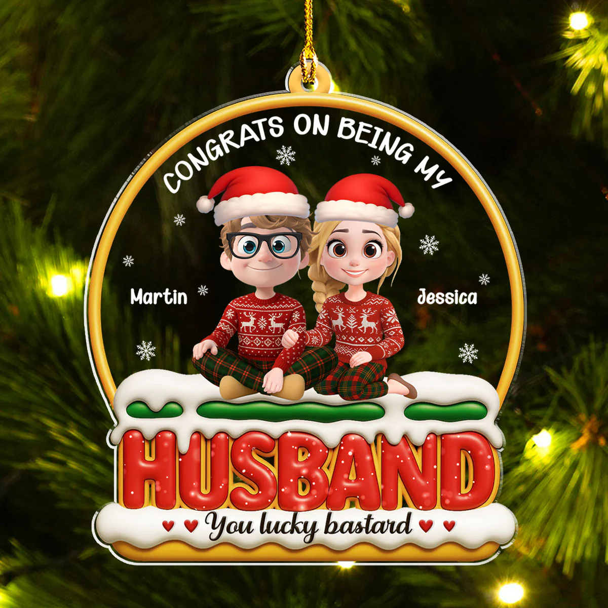 Lucky You - Personalized Custom Acrylic Ornament - Image 5