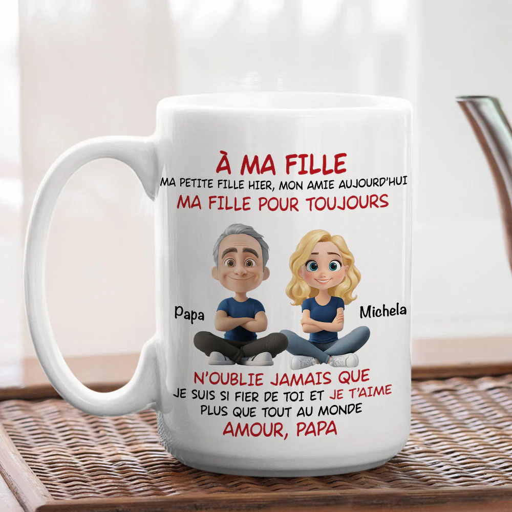 À Ma Fille - Mug Personnalisé - Image 3