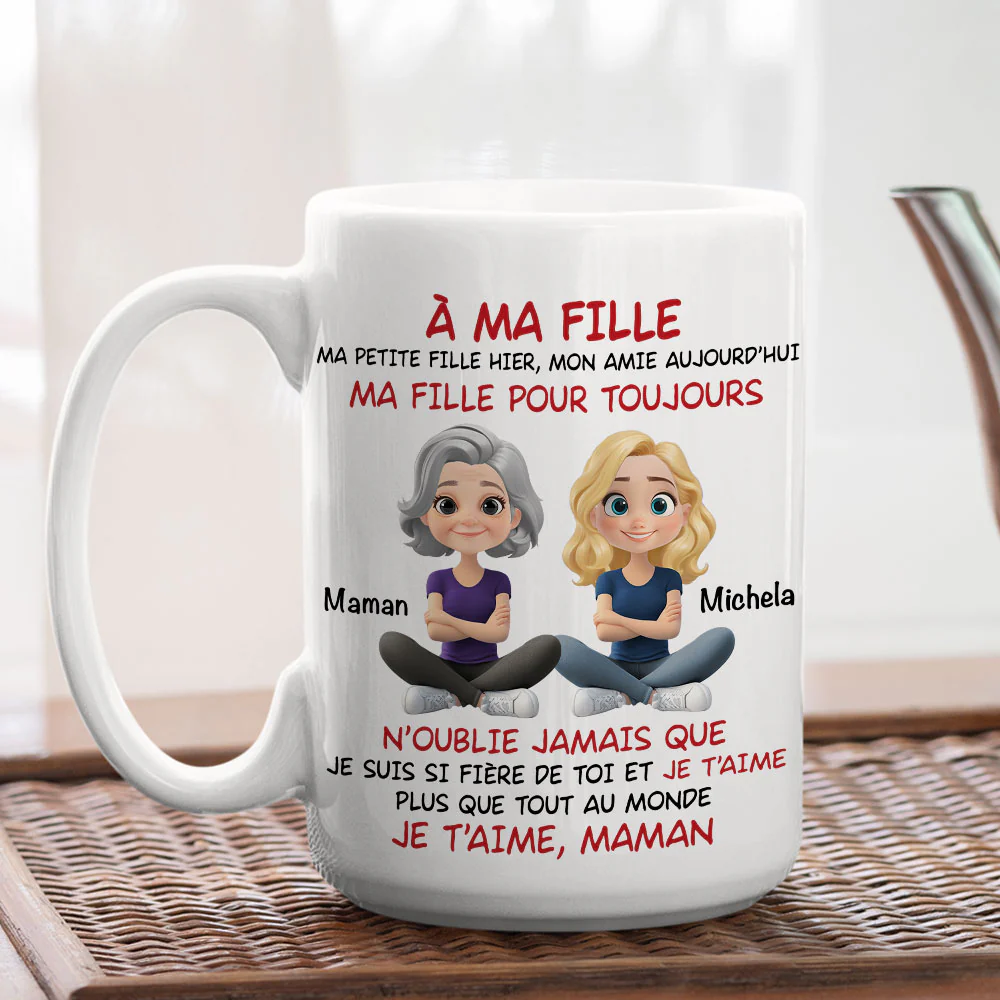 Ma Fille Pour Toujours - Mug Personnalisé - Image 5