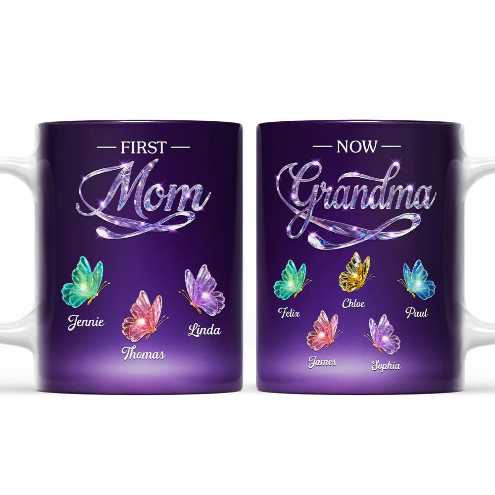 Made Of Love For Grandma - Personalized Custom Coffee Mug