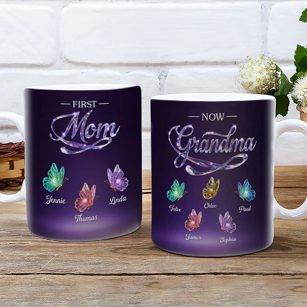 Made Of Love For Grandma - Personalized Custom Coffee Mug - Image 2