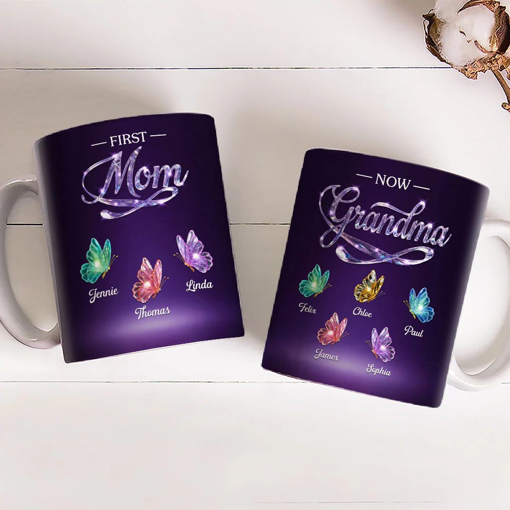 Made Of Love For Grandma - Personalized Custom Coffee Mug - Image 5
