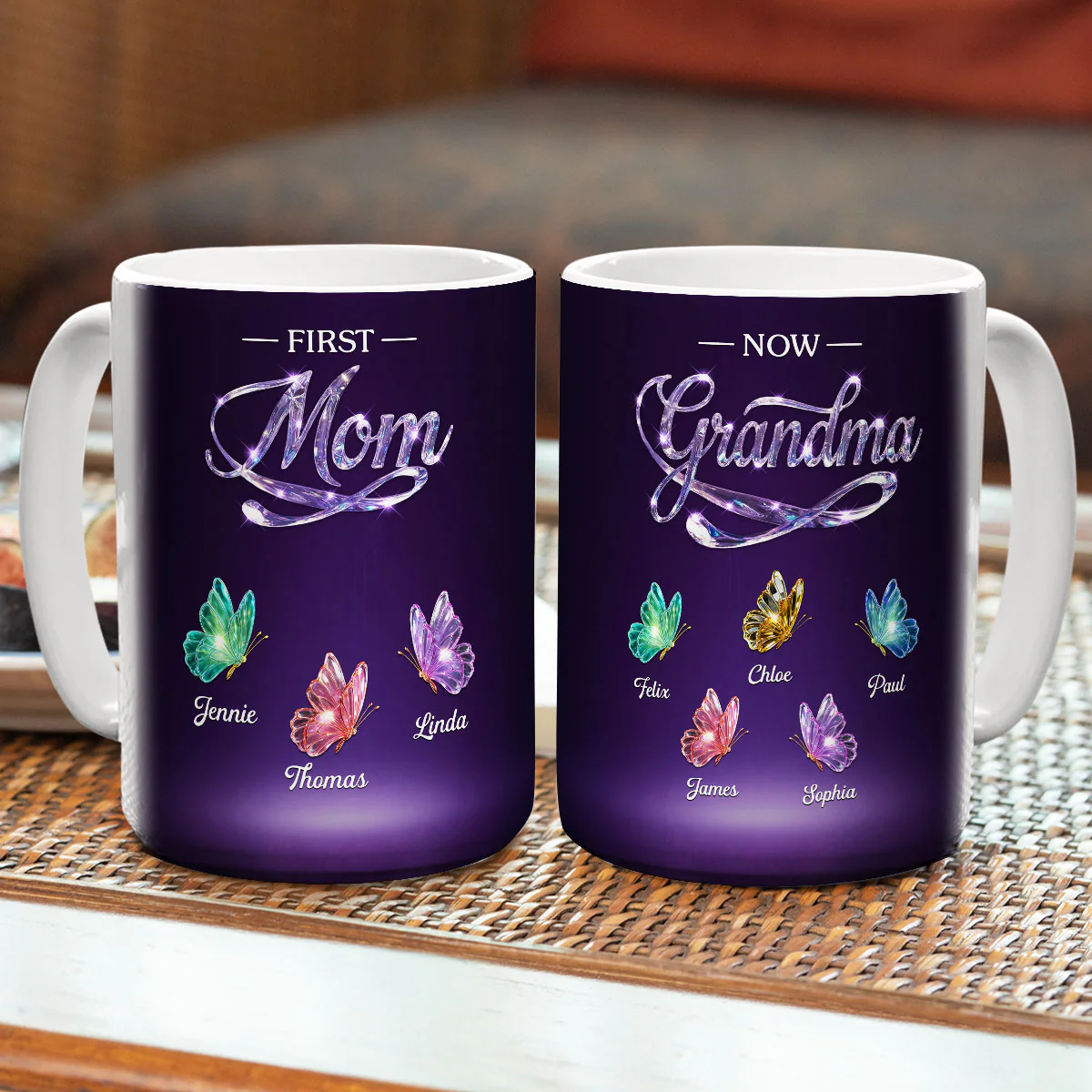 Made Of Love For Grandma - Personalized Custom Coffee Mug - Image 6