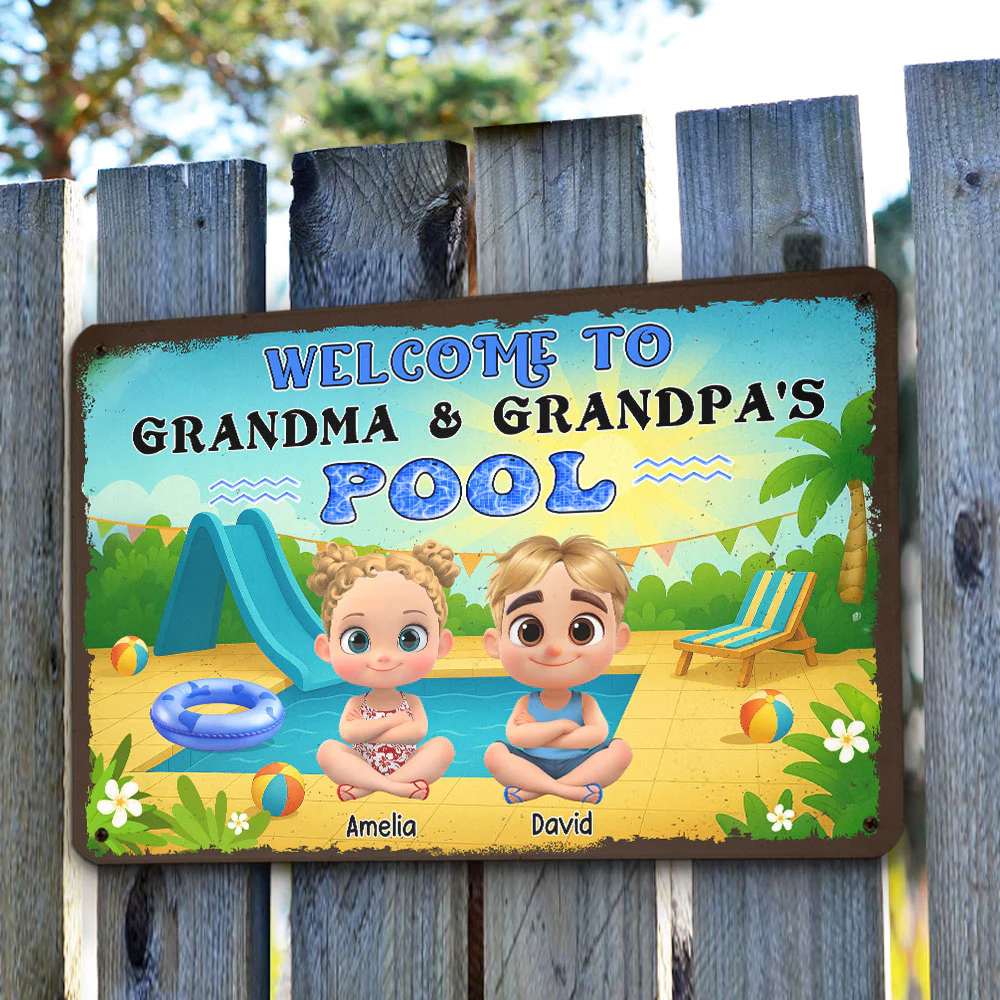 Make A Big Splash Here - Personalized Custom Metal Sign - Image 2