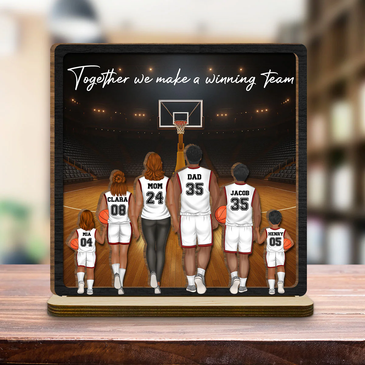 Make A Winning Team - Personalized Custom 2-Layer Wood Plaque With Flat BaseĀ - Image 4