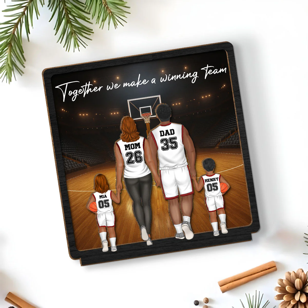 Make A Winning Team - Personalized Custom 2-Layer Wood Plaque With Flat BaseĀ - Image 5