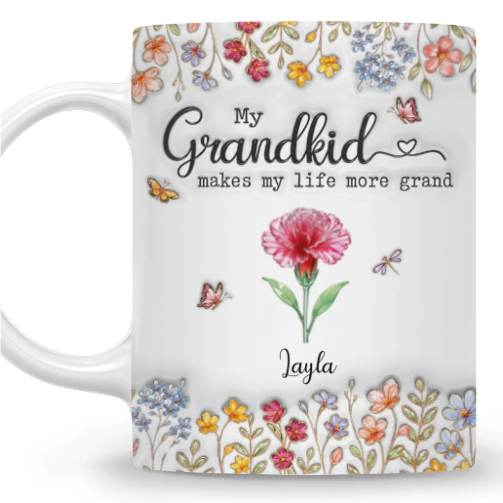 Make Life More Grand With Lovely Kids - Personalized Custom 3D Inflated Effect Mug - Image 7
