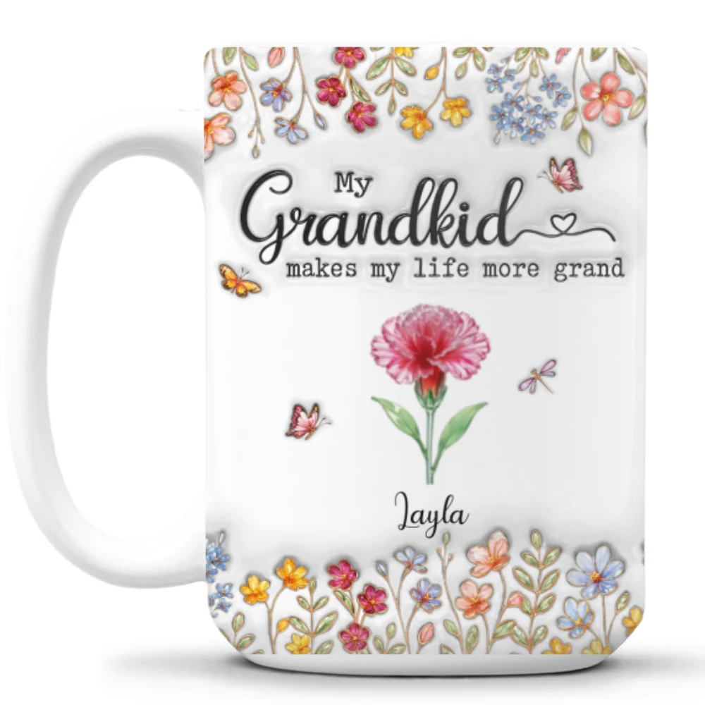Make Life More Grand With Lovely Kids - Personalized Custom 3D Inflated Effect Mug - Image 8