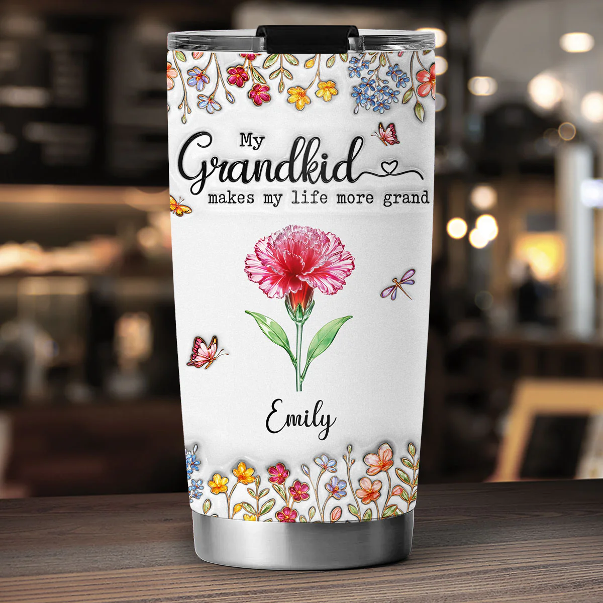 Make Life More Grand With Lovely Kids - Personalized Custom 3D Inflated Effect Tumbler - Image 4