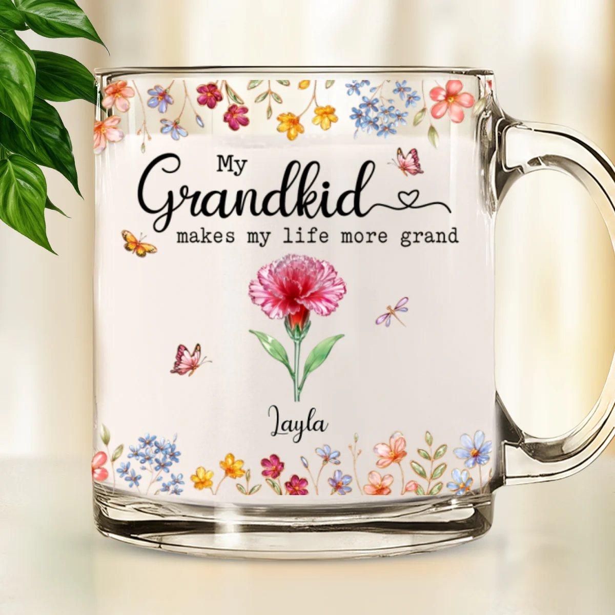 Make Life More Grand With Lovely Kids - Personalized Custom Glass Mug - Image 6