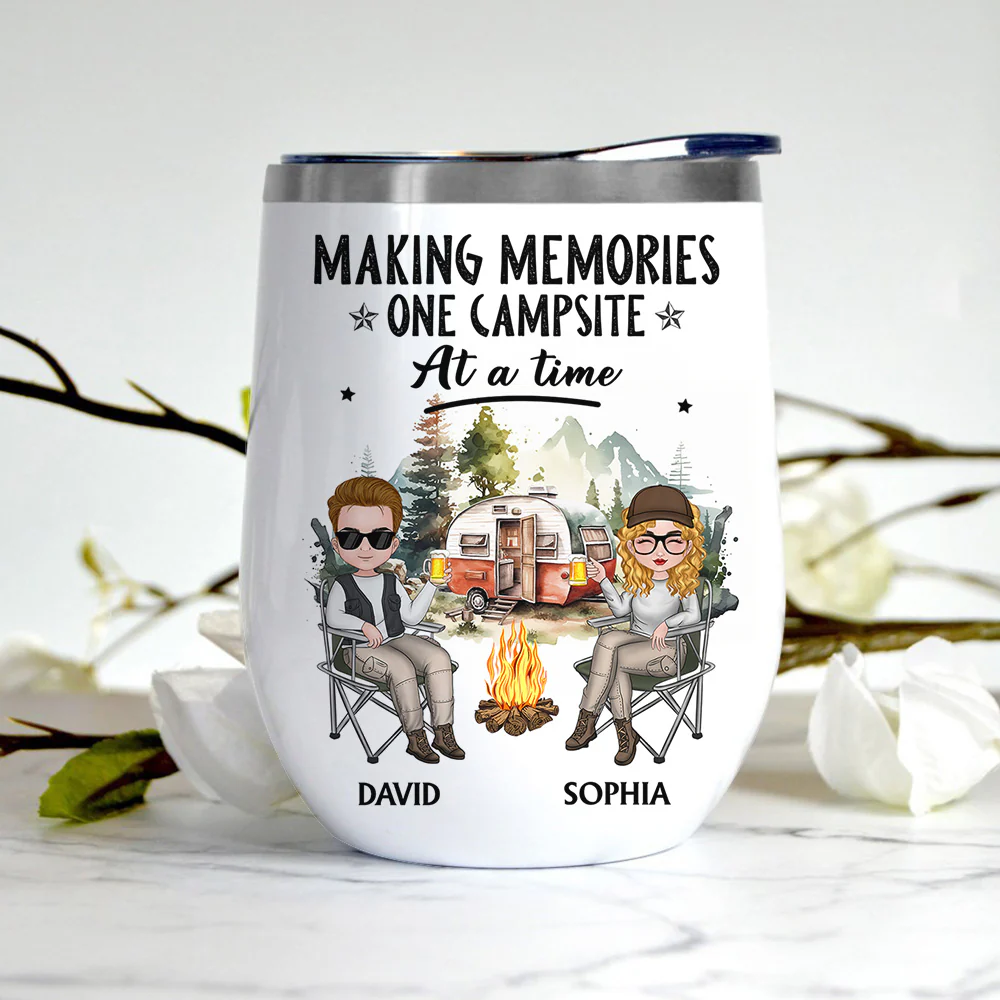 Making Camping Memories - Personalized Custom Wine Tumbler - Image 2