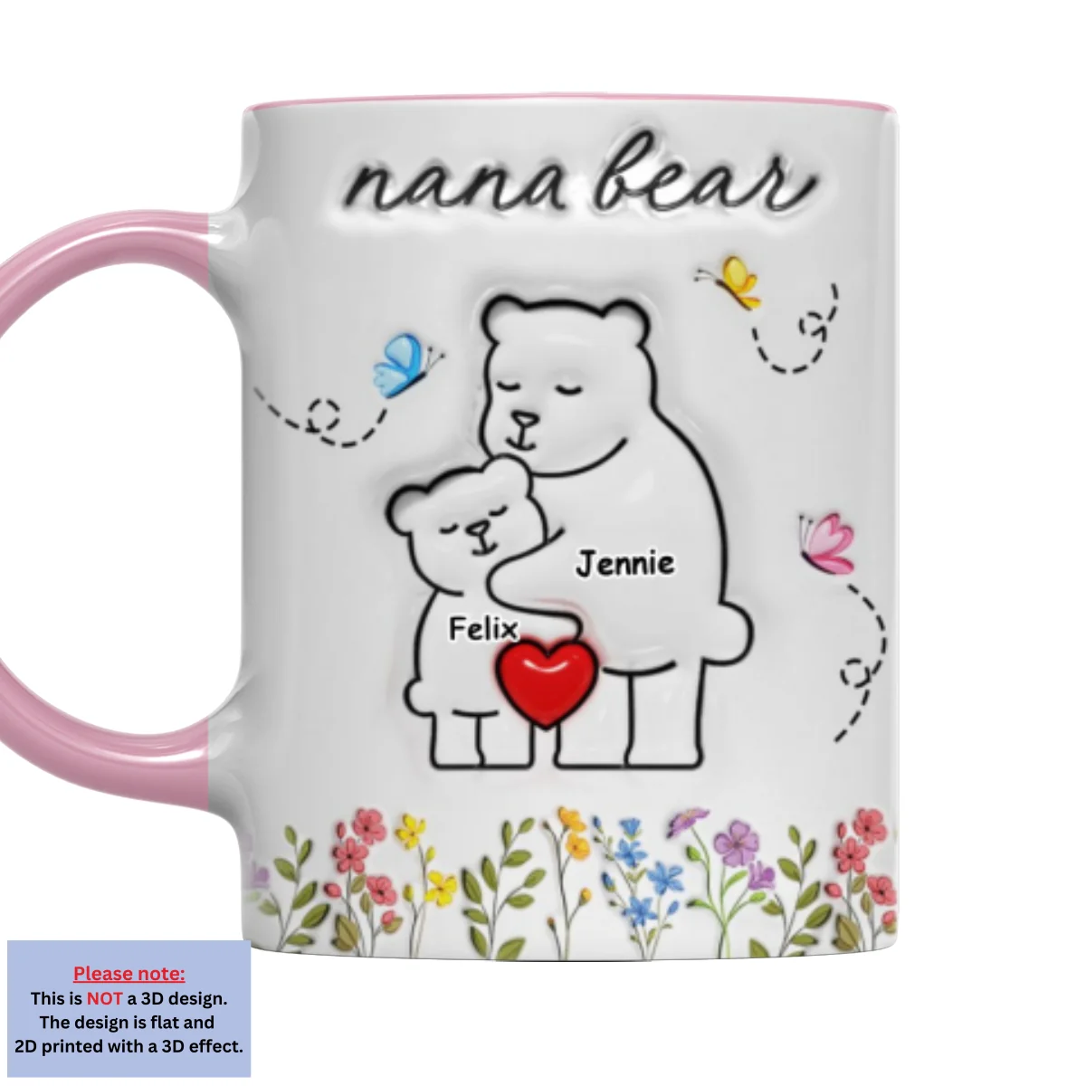 Mama Bear New Style - Personalized Custom 3D Inflated Effect Accent Mug - Image 8