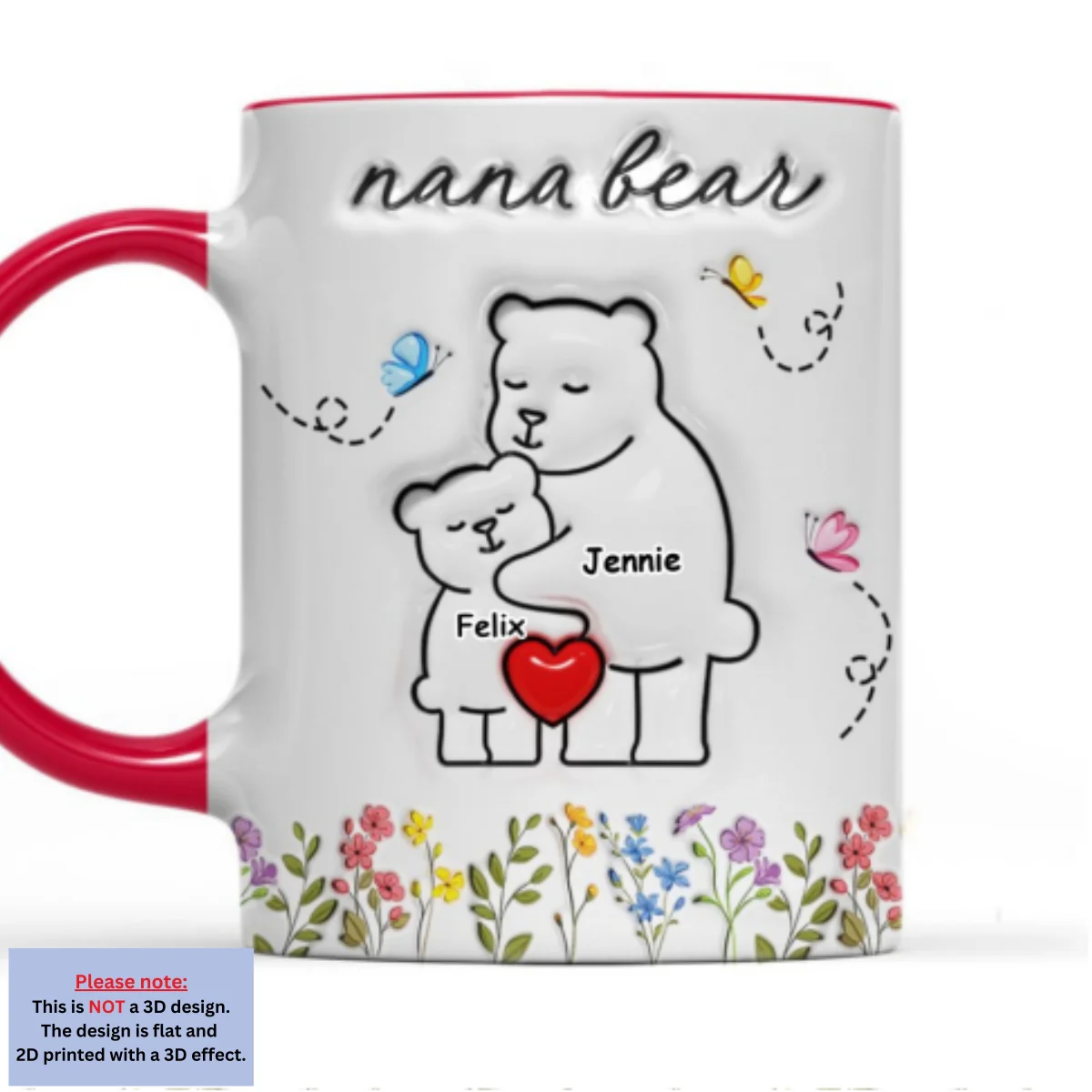 Mama Bear New Style - Personalized Custom 3D Inflated Effect Accent Mug - Image 9